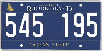 RI license plate 545195
