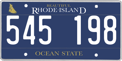 RI license plate 545198