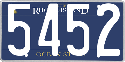 RI license plate 5452