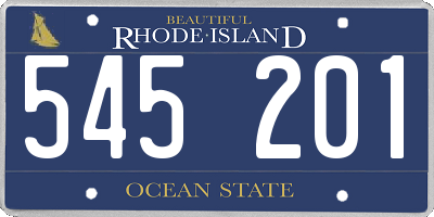 RI license plate 545201