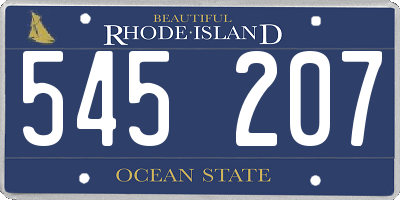RI license plate 545207