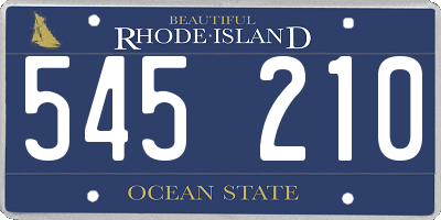 RI license plate 545210