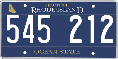 RI license plate 545212