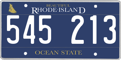 RI license plate 545213