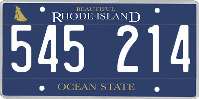 RI license plate 545214