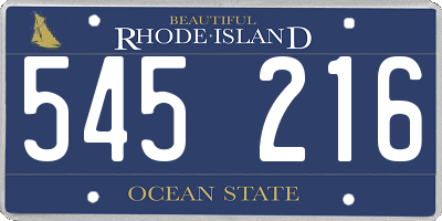 RI license plate 545216