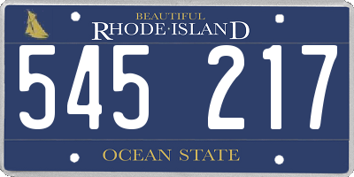 RI license plate 545217