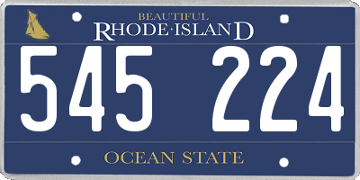 RI license plate 545224