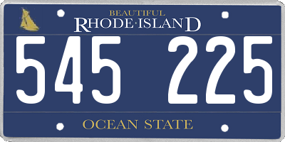 RI license plate 545225