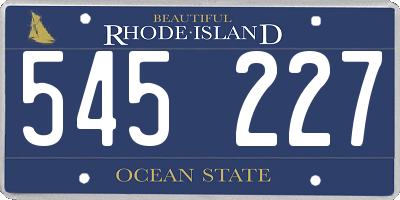 RI license plate 545227