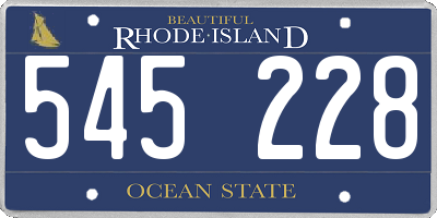 RI license plate 545228