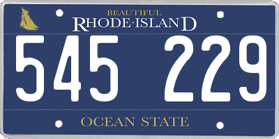 RI license plate 545229