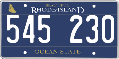 RI license plate 545230