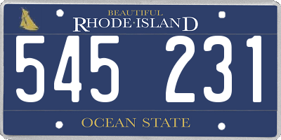 RI license plate 545231