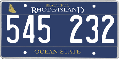 RI license plate 545232