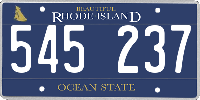 RI license plate 545237