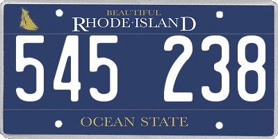 RI license plate 545238