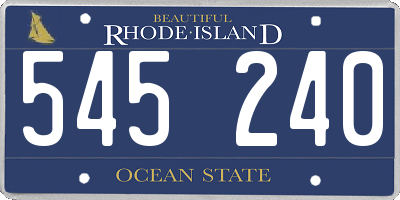 RI license plate 545240