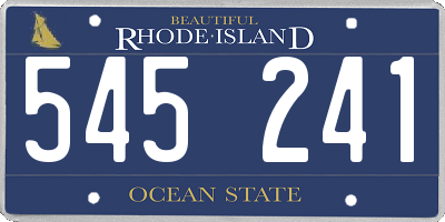 RI license plate 545241