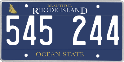 RI license plate 545244