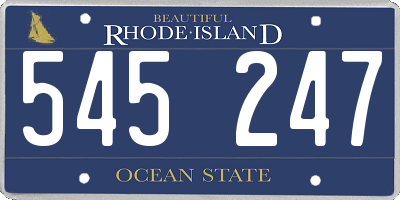 RI license plate 545247