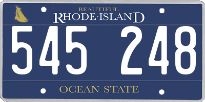 RI license plate 545248