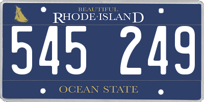 RI license plate 545249