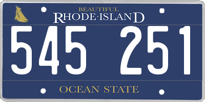 RI license plate 545251