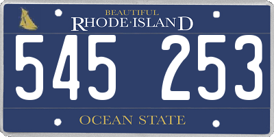 RI license plate 545253