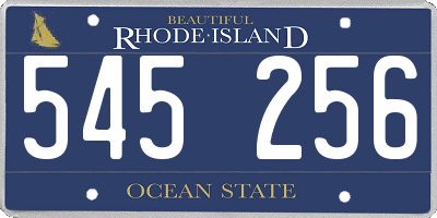 RI license plate 545256