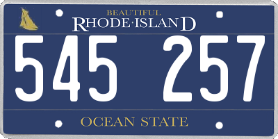 RI license plate 545257