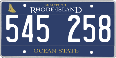 RI license plate 545258