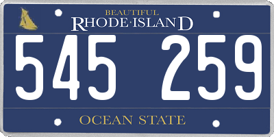 RI license plate 545259