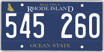 RI license plate 545260