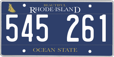 RI license plate 545261