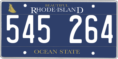 RI license plate 545264