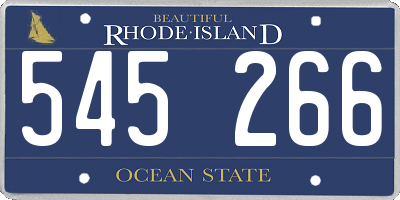 RI license plate 545266