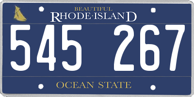 RI license plate 545267