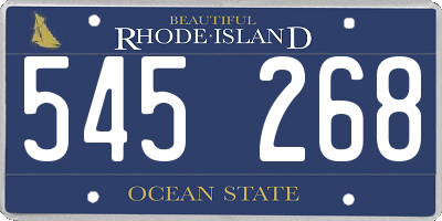 RI license plate 545268