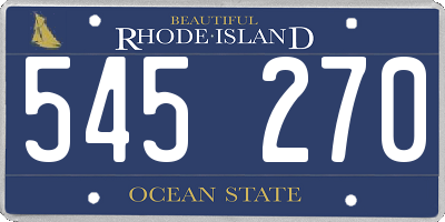 RI license plate 545270