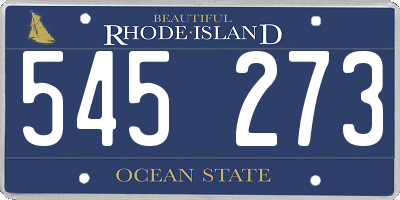 RI license plate 545273