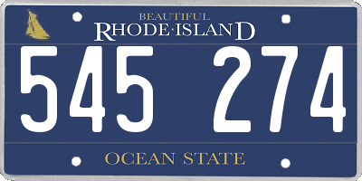 RI license plate 545274