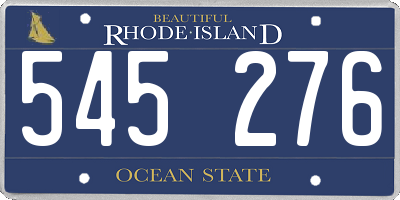 RI license plate 545276