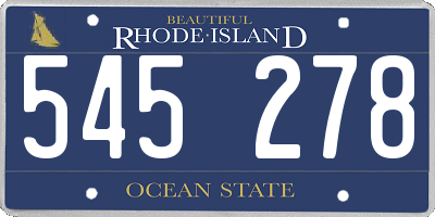 RI license plate 545278