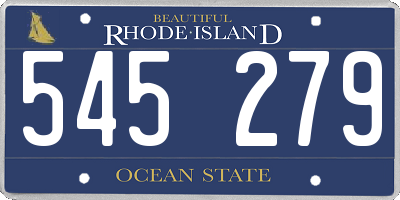 RI license plate 545279