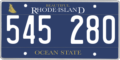 RI license plate 545280