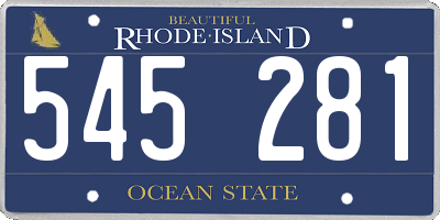 RI license plate 545281