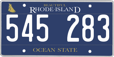 RI license plate 545283