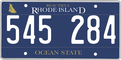 RI license plate 545284