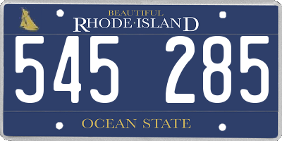 RI license plate 545285